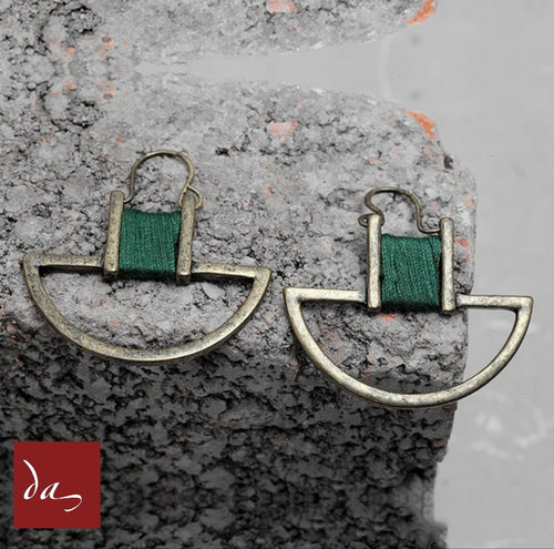 Feisun Daki~Xi Emerald Lobe Rings